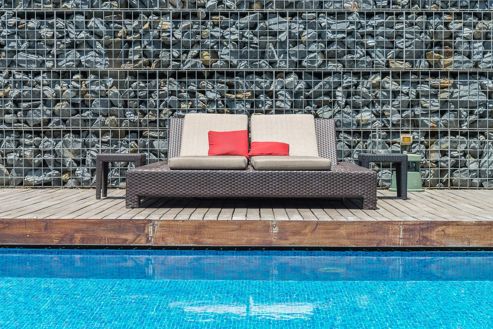 Modern rectangular pool with clean deck in Aubrey, TX